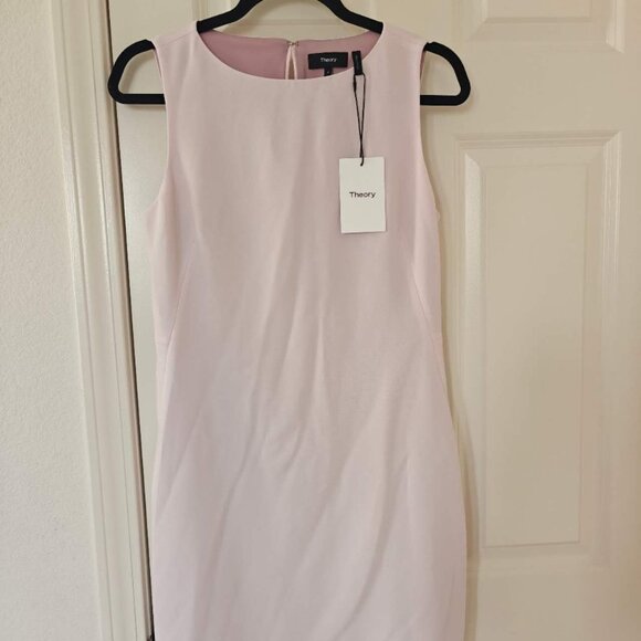 New Theory Betty 2B Edition Tailor Sheath Dress in bloom pink - Picture 3 of 5
